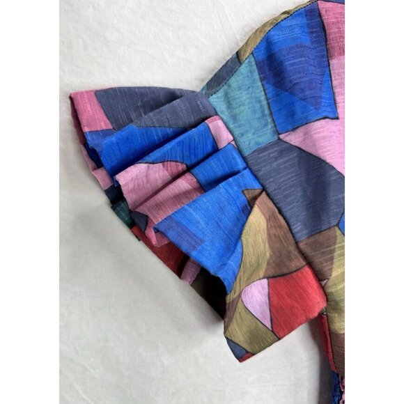 Lili Sidonio Molly Bracken Women's Colorful Geometric Print Flare Dress Size S - Picture 5 of 14